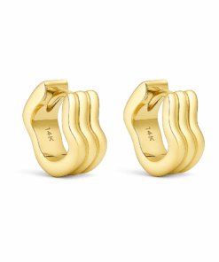 Wavy hoops - guld